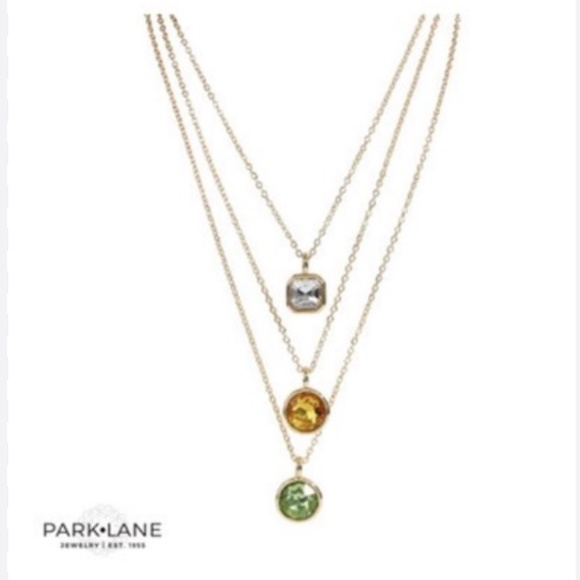 Park Lane Jewelry - Park Lane Ophelia 3Layered 3 Gem Stone Necklace NWT
